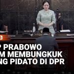 Prabowo Bungkuk Hormat Sebelum Pidato di DPR