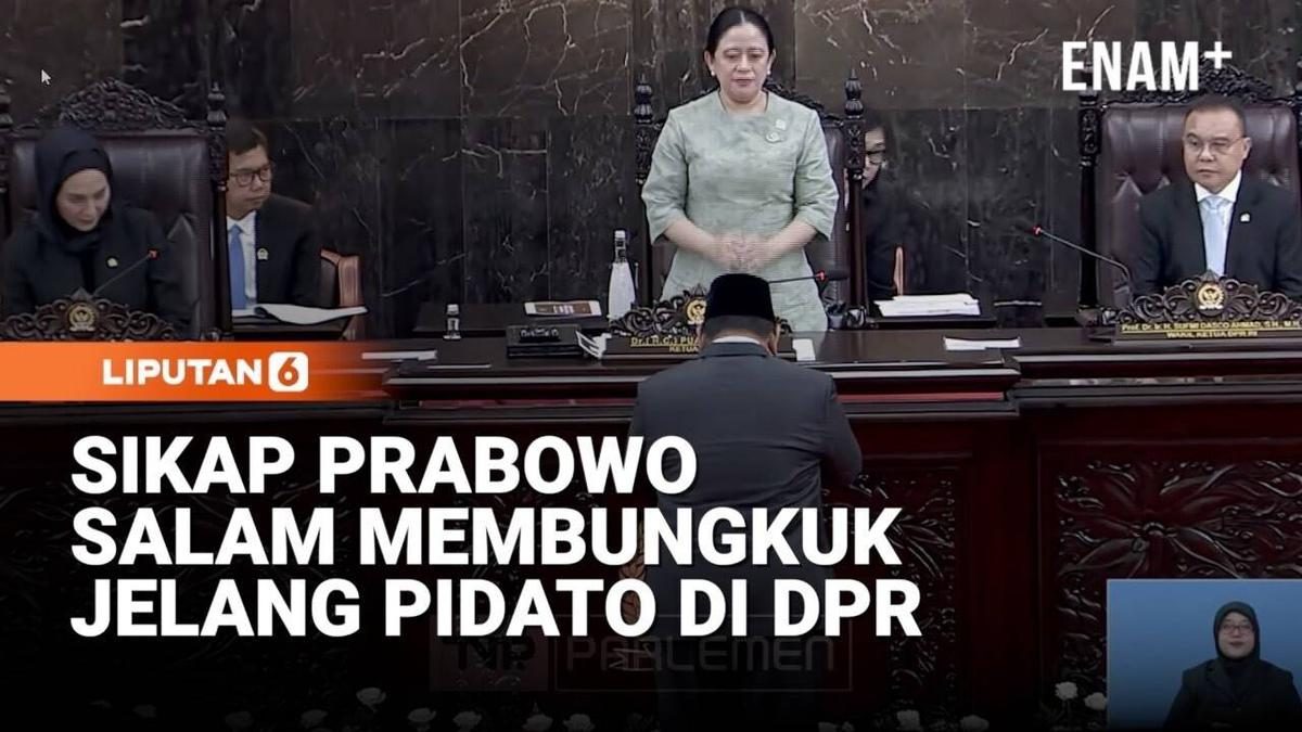 Prabowo Bungkuk Hormat Sebelum Pidato di DPR