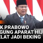 Prabowo Sindir Aparat Berbaju Cokelat dan Hijau sebagai Beking Pidato di DPR