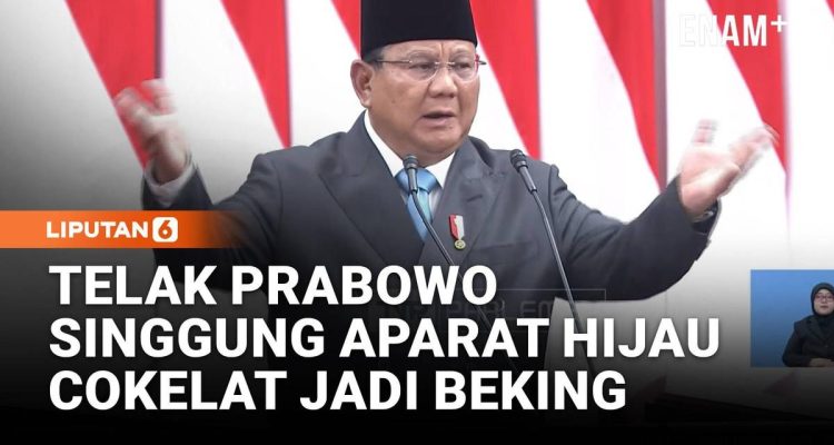 Prabowo Sindir Aparat Berbaju Cokelat dan Hijau sebagai Beking Pidato di DPR