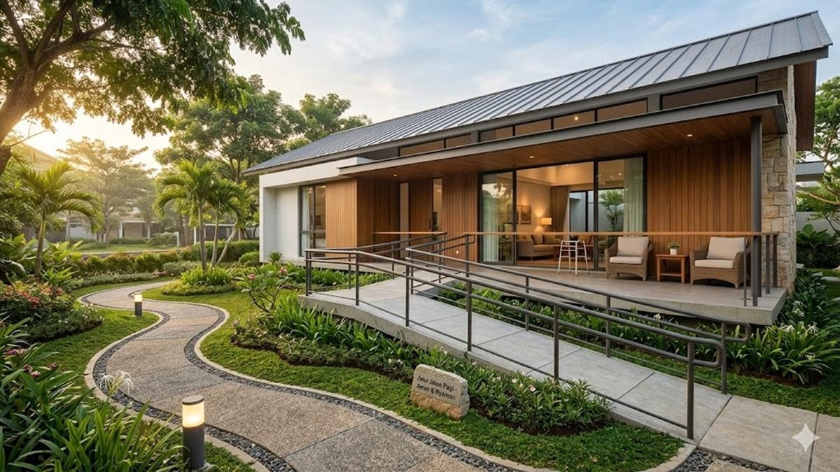 Rumah Lansia dengan Jalur Jalan Pagi di Halaman: Konsep Cerdas untuk Hidup Sehat