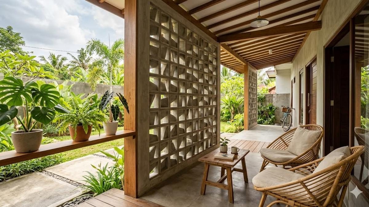 Rumah Minimalis: Roster, Kebun Kangkung Gantung, dan Pohon Buah untuk Tipe 36