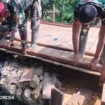 Satgas TMMD Kodim 0908 Bontang Tingkatkan Kecepatan Pembangunan Jembatan Penghubung RT 24