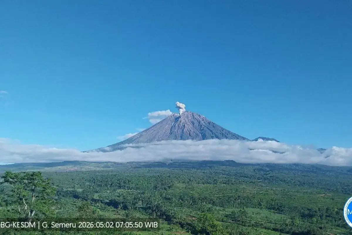 Semeru Erupsi Lagi Pagi Ini, Abu Naik 700 Meter