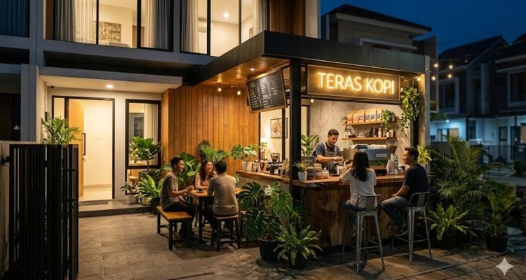Teras Rumah Minimalis Jadi Coffee Corner Idaman, Bikin Tetangga Terpesona