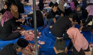 Warga Desa Sukaurip Konsisten Berkurban Besar, Tahun Ini 16 Sapi dan 12 Kambing Disembelih di Masjid Al Ikhlas