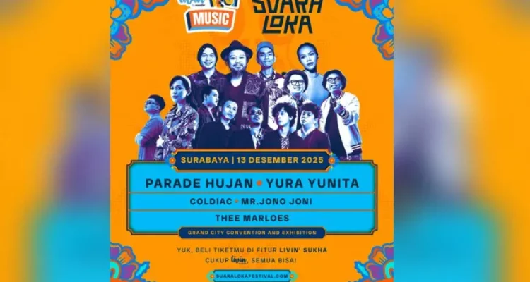 Yura Yunita, Coldiac, dan Parade Hujan Akan Meramaikan Suara Loka Surabaya