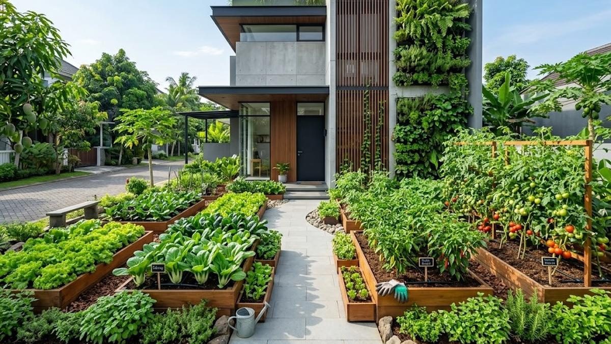13 Ide Kebun Sayur untuk Rumah Tanpa Pagar, Tetap Rapi dan Produktif
