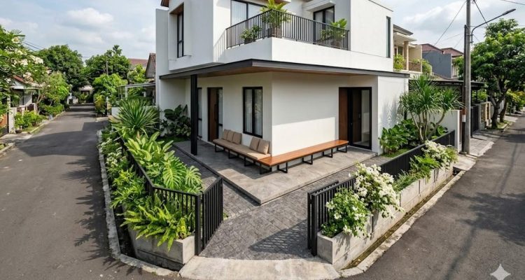 6 Desain Teras Memanjang untuk Rumah Hook Kecil yang Nyaman dan Estetik