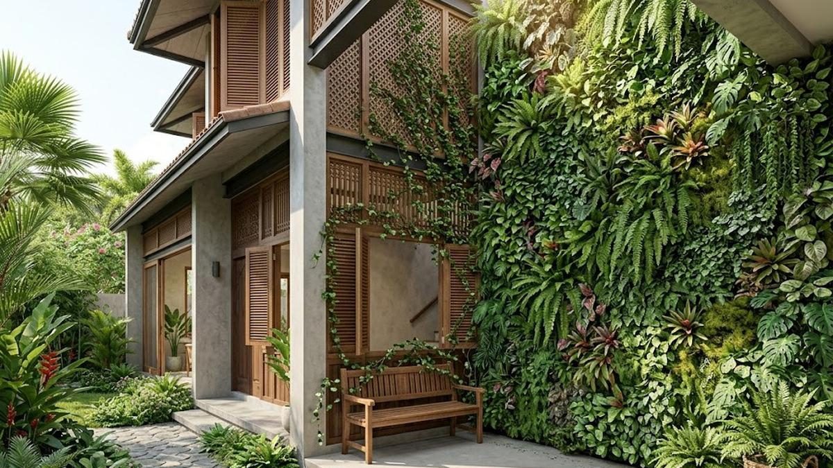 6 Inspirasi Rumah dengan Lorong Hijau di Sisi Bangunan yang Sejuk dan Bikin Hunian Lebih N...