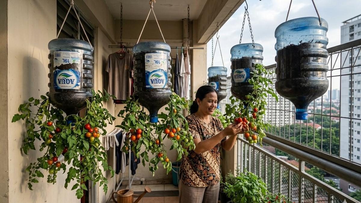 7 Ide Kebun Tomat Ceri Gantung untuk Lahan Sempit, Cocok untuk Rumah Susun & Apartemen