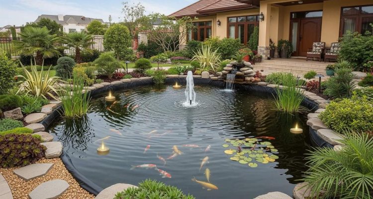 8 Ide Kolam Ikan Depan Rumah Tetap Indah di Musim Kemarau