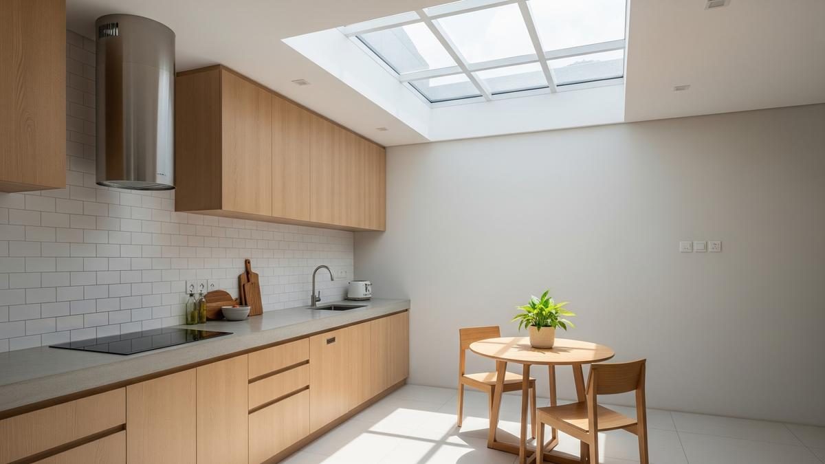 8 Inspirasi Dapur Belakang yang Tetap Terang Tanpa Banyak Lampu, Solusi Hemat Listrik