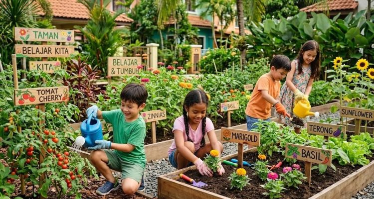 Berkebun Cepat Panen Bersama Anak di Libur Sekolah