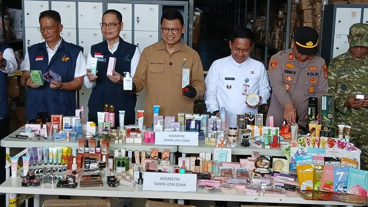 BPOM Sita Jutaan Kosmetik dan Skincare Impor Ilegal di Tangerang