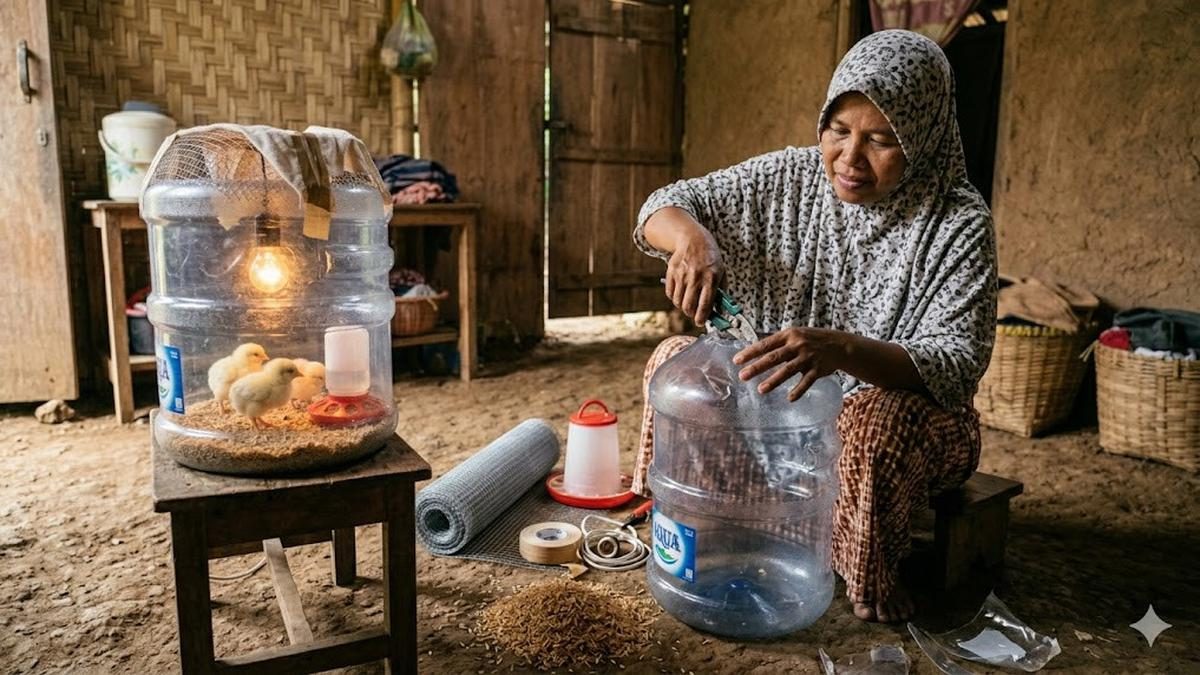 Cara Membuat Kandang Serbaguna dari Galon Bekas untuk Unggas Kecil, Mudah Ditiru