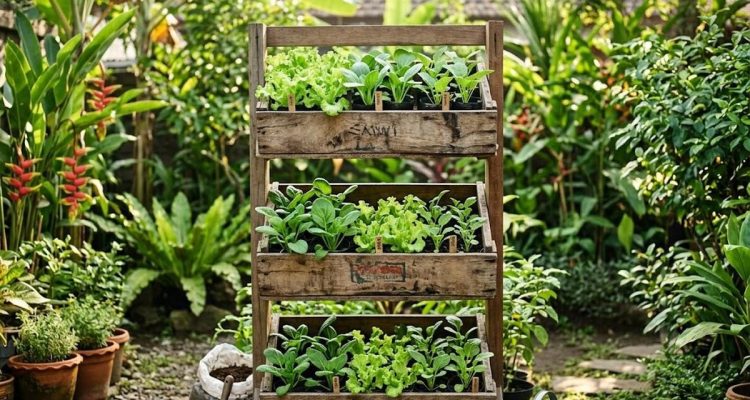 Cara Membuat Rak Bibit Sayur dari Peti Buah Bekas untuk Berkebun Ramah Lingkungan