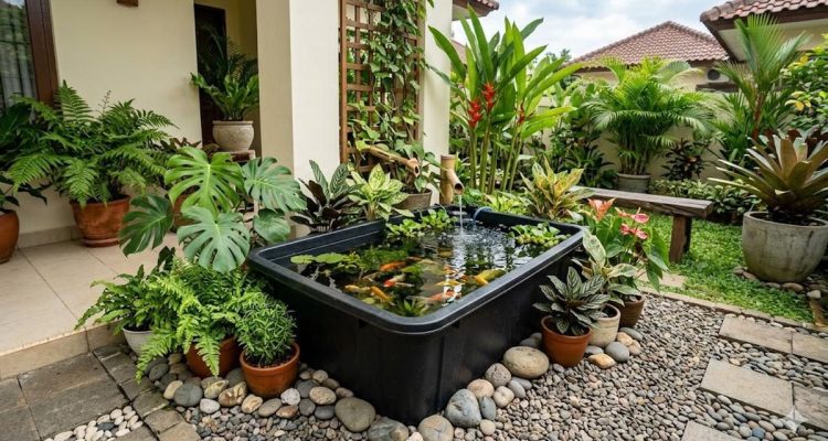 Cara Praktis Membuat Kolam Hias Mini di Teras Tanpa Penggalian, 5 Inspirasi Desain