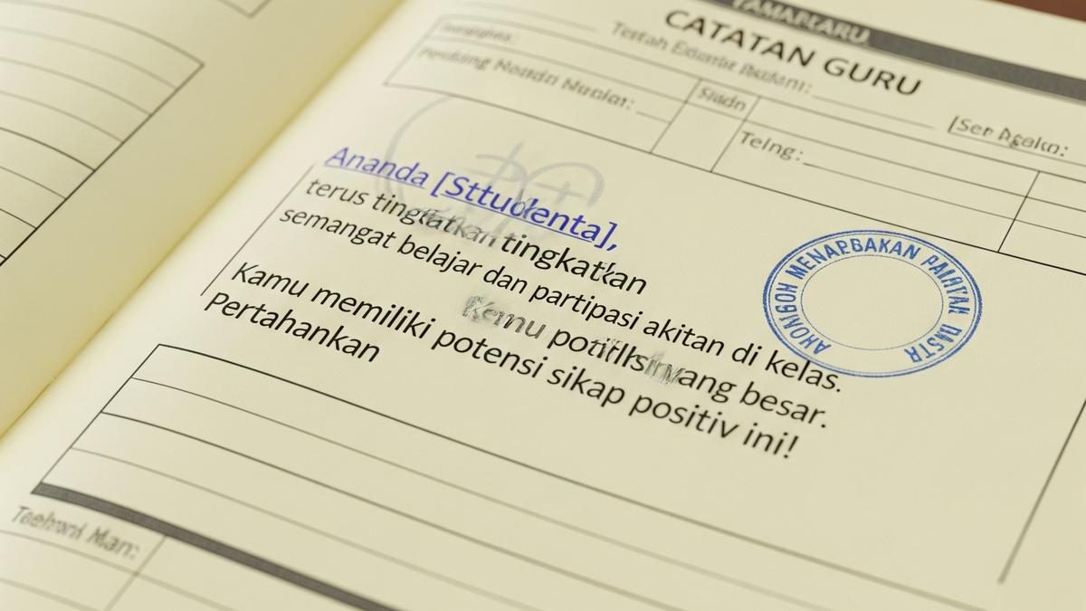 Contoh Catatan Wali Kelas Lengkap untuk Jenjang SD, SMP, dan SMA