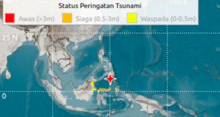 Daerah Berpotensi Tsunami Pasca Gempa Sangihe, Warga Siaga