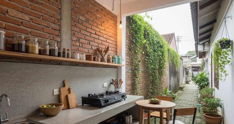 Dapur Semi Outdoor: Solusi Rumah Kampung Bebas Pengap Hemat Energi
