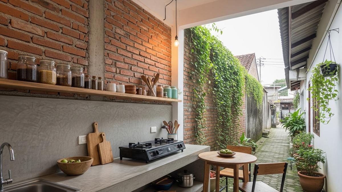 Dapur Semi Outdoor: Solusi Rumah Kampung Bebas Pengap Hemat Energi