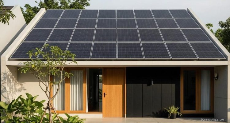 Desain Atap Panel Surya di Teras untuk Sumber Energi Listrik