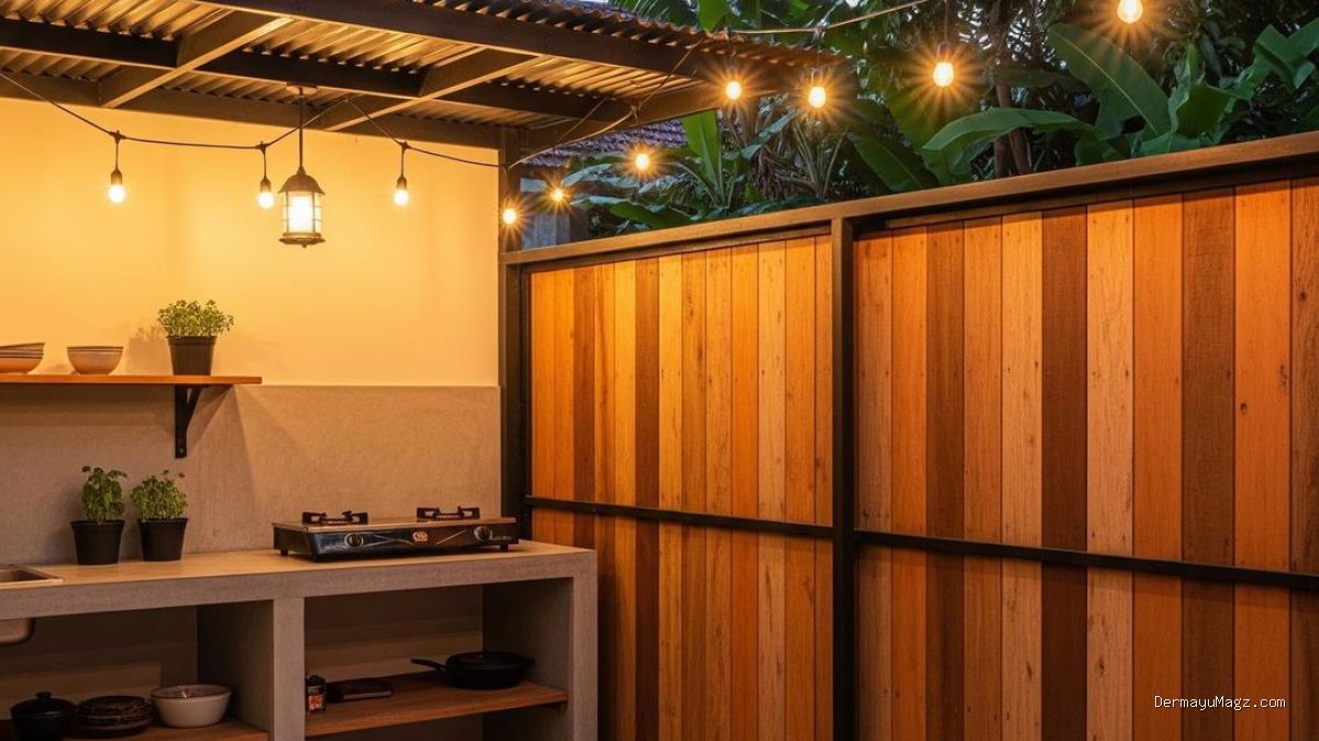 Desain Pagar Belakang untuk Dapur Luar Ruangan, Ciptakan Rumah Nyaman dan Modern
