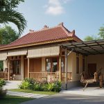 Desain Rumah Desa Sederhana dengan Garasi Terbuka yang Praktis