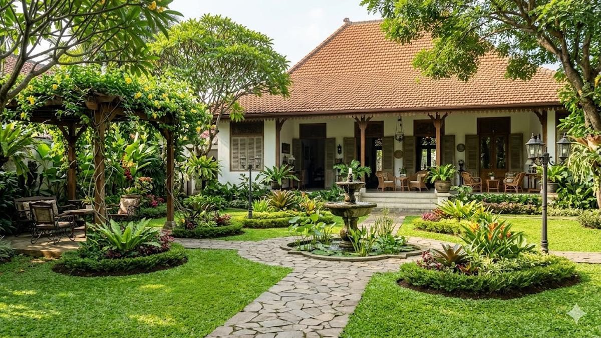 Halaman Rumah Kuno yang Tetap Menawan untuk Ditiru di Era Modern
