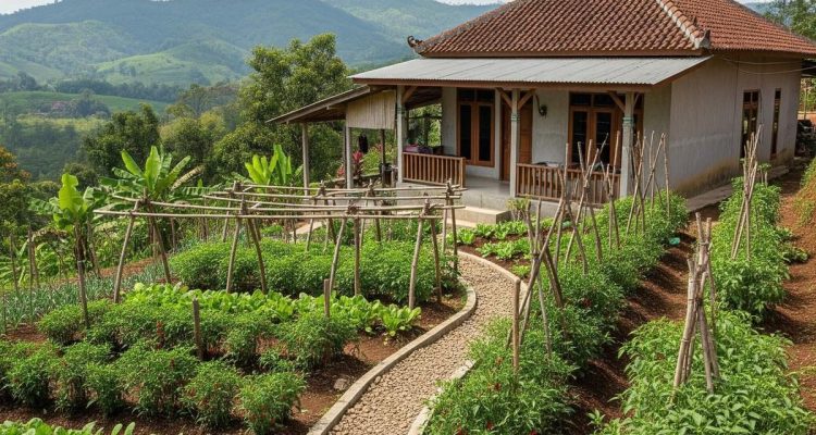 Ide Kebun Sayur Asri dan Mudah Dirawat untuk Rumah di Perbukitan