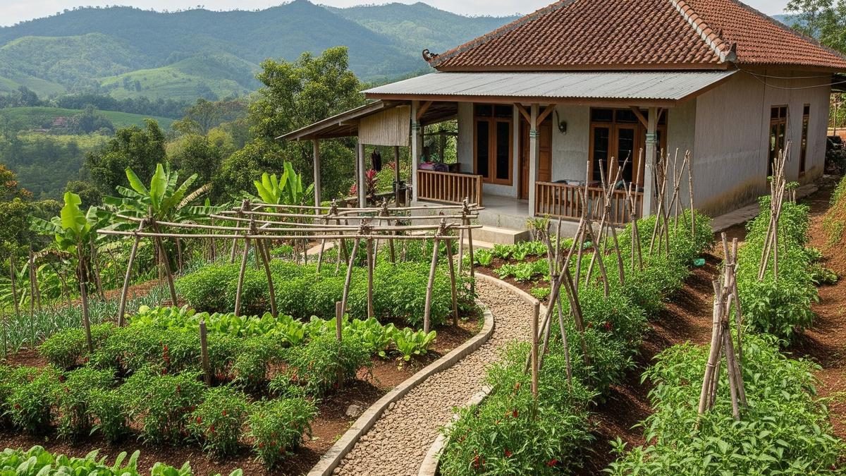 Ide Kebun Sayur Asri dan Mudah Dirawat untuk Rumah di Perbukitan