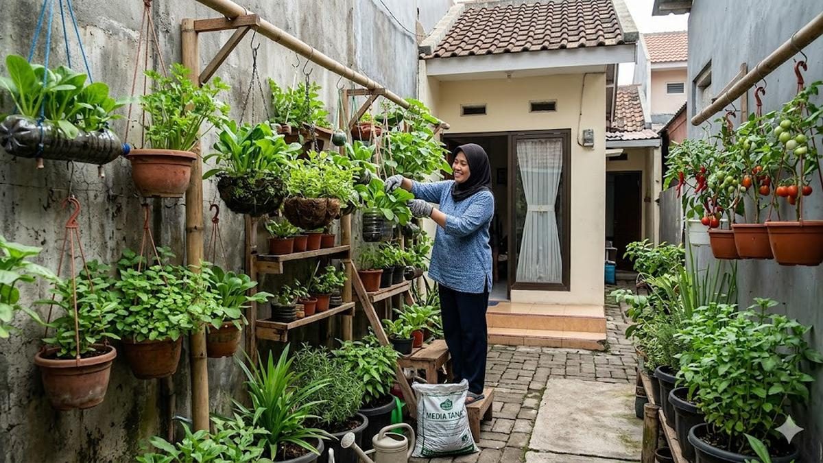 Ide Kebun Sayur di Lahan Sempit untuk Ibu Rumah Tangga, Solusi Dapur Hemat