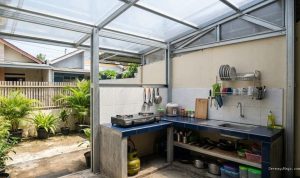 Inspirasi Dapur Baja Ringan Atap Transparan Hemat Energi Siang Hari