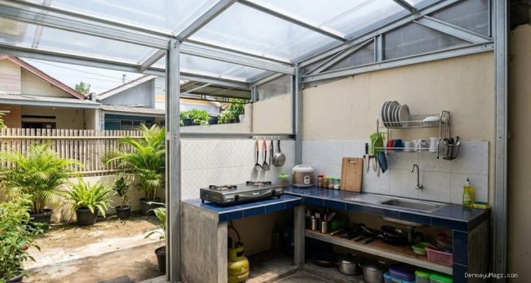 Inspirasi Dapur Baja Ringan Atap Transparan Hemat Energi Siang Hari