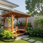 Inspirasi Desain Gazebo Bambu Modern untuk Halaman Sempit