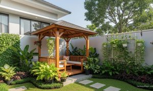 Inspirasi Desain Gazebo Bambu Modern untuk Halaman Sempit