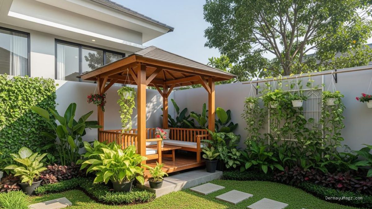 Inspirasi Desain Gazebo Bambu Modern untuk Halaman Sempit