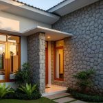 Inspirasi Dinding Batu Tempel untuk Rumah Kampung Modern yang Hangat