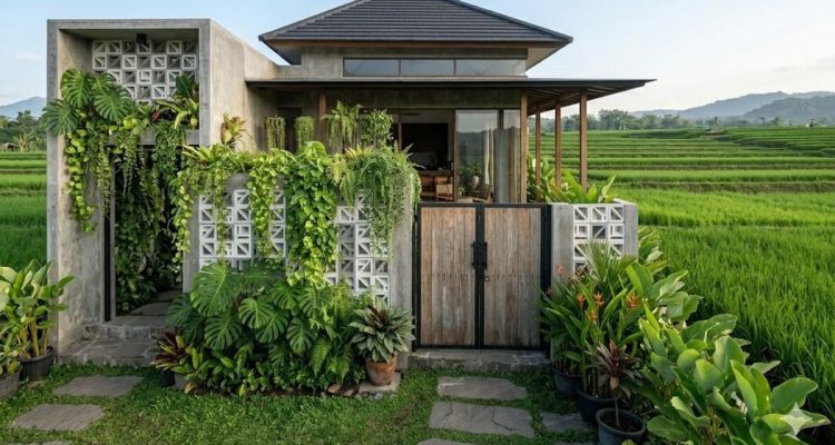 Inspirasi Pagar Roster untuk Rumah Sejuk dan Estetik Dekat Sawah