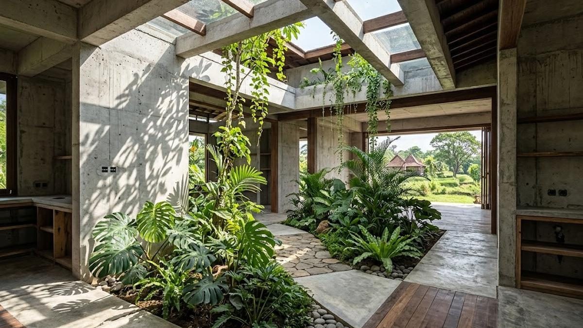 Inspirasi Rumah Desa Bergaya Unfinished yang Berkelas