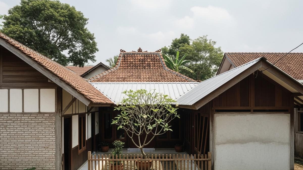 Inspirasi Rumah Desa dengan Halaman Tengah Gaya Jawa Tradisional dan Modern