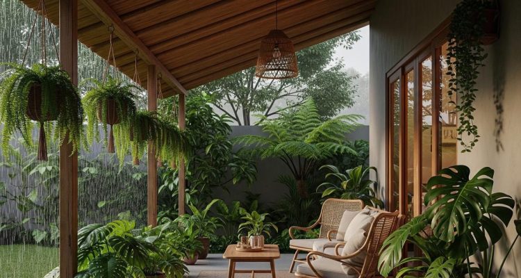Inspirasi Teras Nyaman di Musim Hujan, Desain Fungsional dan Estetis