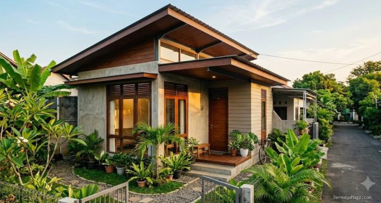 Kombinasi Material Fasad Rumah Tahan Cuaca Tropis yang Modern