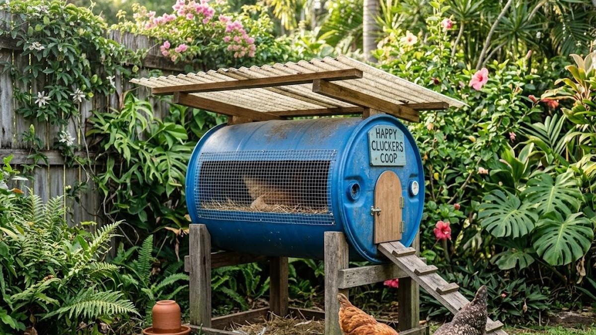 Memanfaatkan Drum Plastik Bekas untuk Kandang Ayam Mini yang Hemat dan Ramah Lingkungan