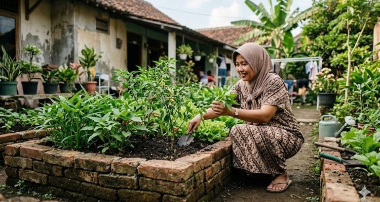 Membuat Bedengan Sayur dari Bata Bekas Tanpa Semen, 6 Langkah Praktis