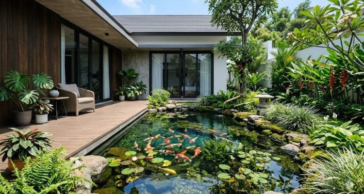 Membuat Kolam Ikan Hias Jernih Tanpa Filter Mahal di Rumah Minimalis