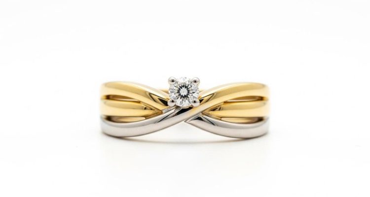 Model Cincin Emas Dua Warna Minimalis yang Tampil Mewah dan Simpel