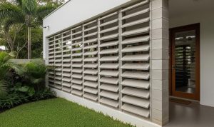 Model Dinding Beton Setengah untuk Menahan Hujan
