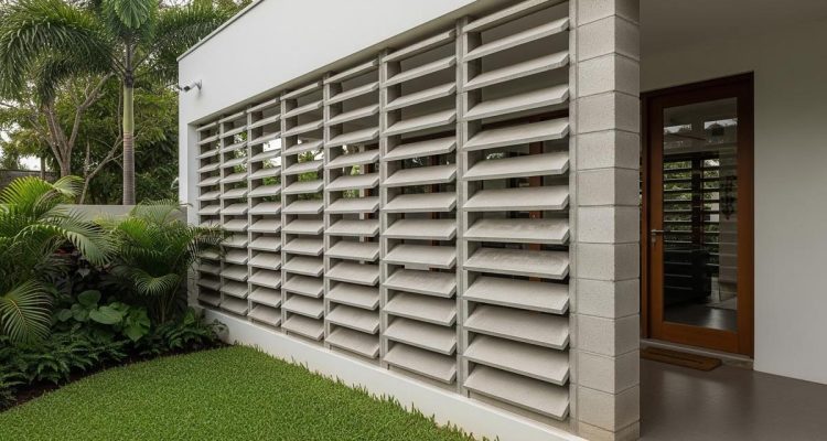 Model Dinding Beton Setengah untuk Menahan Hujan